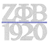 Zeta Phi Beta Chapter Style Stud Stone Heat Transfer