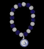Zeta Phi Beta Stone Bracelet with Shield Charm