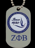 Zeta Phi Beta Double Sided Dogtag