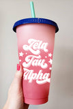 Zeta Tau Alpha Color Changing Cups