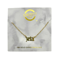 Zeta Tau Alpha Old English Necklace