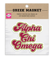 Alpha Chi Omega Retro Magnet - 2 per pack