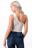 Game Day One Shoulder Cut Out Tank Top