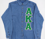 Alpha Kappa Alpha Denim Button Down Shirt