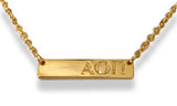 Alpha Omicron Pi Bar Necklace