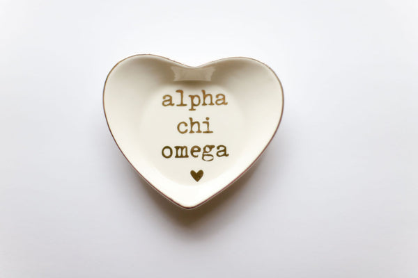 Alpha Chi Omega Heart Ring Dish