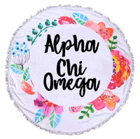 Alpha Chi Omega Fringe Towel Blanket