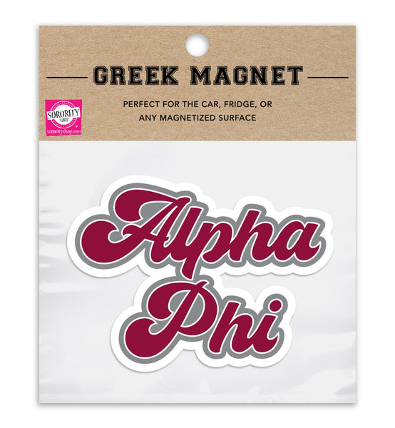 Alpha Phi Retro Magnet - 2 per pack