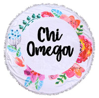 Chi Omega Fringe Towel Blanket
