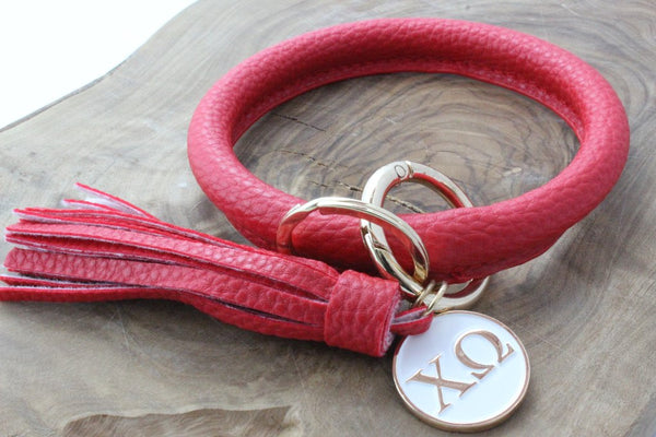 Chi Omega Keychain Bangle