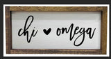 Chi Omega Wooden Sign
