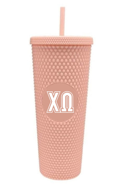 Chi Omega Studded Tumbler