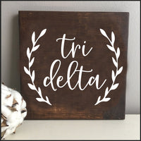 Delta Delta Delta Wooden Sign