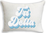 Delta Delta Delta Retro Throw Pillow