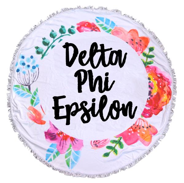 Delta Phi Epsilon Fringe Towel Blanket