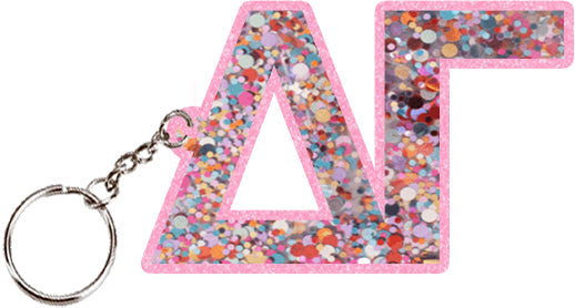 Delta Gamma Confetti Keychain