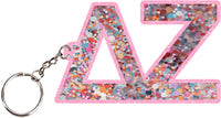 Delta Zeta Confetti Keychain