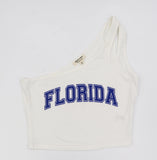 Game Day One Shoulder Cut Out Tank Top