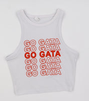 Game Day High Neck Sleeveless Crop Top