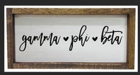 Gamma Phi Beta Wooden Sign