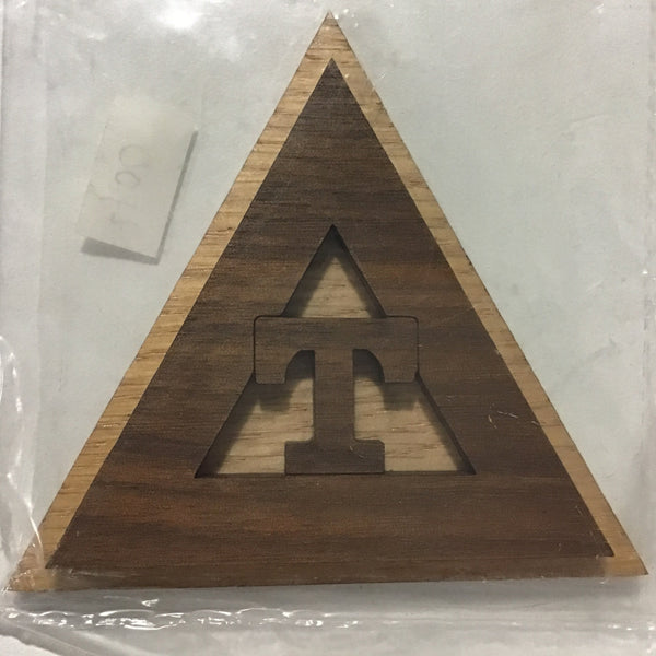 Triangle "T" Oak-Backed Symbol