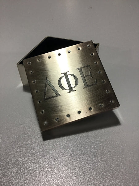 Delta Phi Epsilon Square Jewelry Box