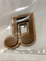 Double Music Note Oak-Backed Symbol