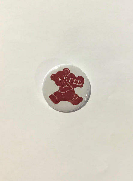 Gamma Sigma Sigma 1" Bear Mascot Button - Discontinued