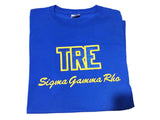 Sigma Gamma Rho Blue Word Tee