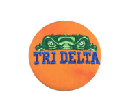 Delta Delta Delta Gator Eyes Embroidered Button