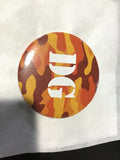 Delta Gamma Orange Camo Printed Button