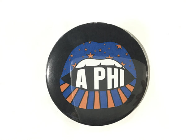 Alpha Phi Lip Printed Button