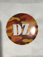 Delta Zeta Orange Camo Printed Button