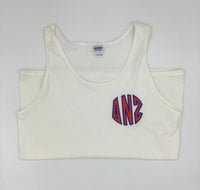 Delta Zeta Nu Medium White Frat Tank - Discontinued