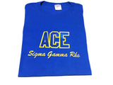 Sigma Gamma Rho Blue Word Tee