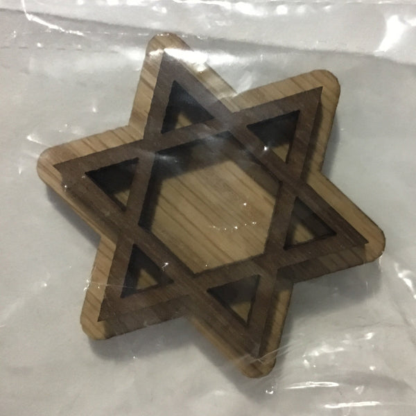 Star of David Oak-Backed Symbol