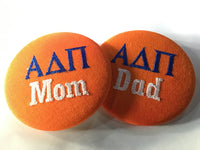 Alpha Delta Pi Mom/Dad Embroidered Button