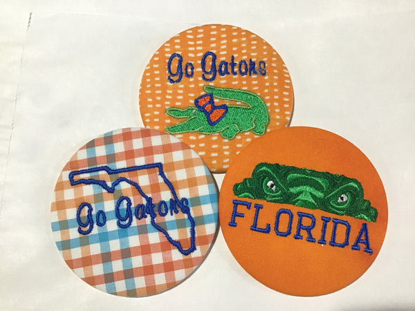 Florida Game Day Embroidered Button