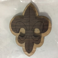 Fleur de Lis Oak-Backed Symbol