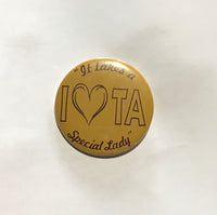 Iota Sweetheart 2" Printed Button - Discontinued