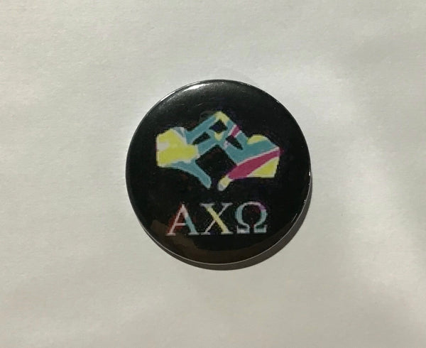 Alpha Chi Omega Handsign 2.25" Printed Button