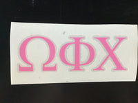 Omega Phi Chi Vinyl Decal