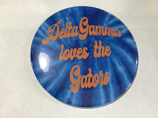Delta Gamma Tie Dye Printed Button