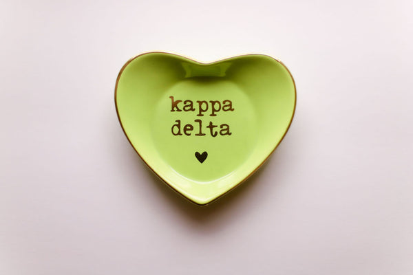 Kappa Delta Heart Ring Dish