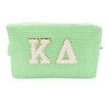 Kappa Delta Waffle Make-Up Bag with Chenille Letters