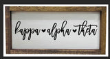 Kappa Alpha Theta Wooden Sign