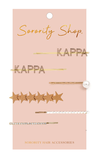 Kappa Kappa Gamma Rhinestone Hair Clips