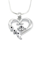 Delta Delta Delta Sterling Silver Heart Lavaliere