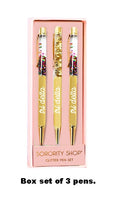 Chi Omega Confetti Pen Set