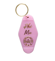 Phi Mu Motel Keychain